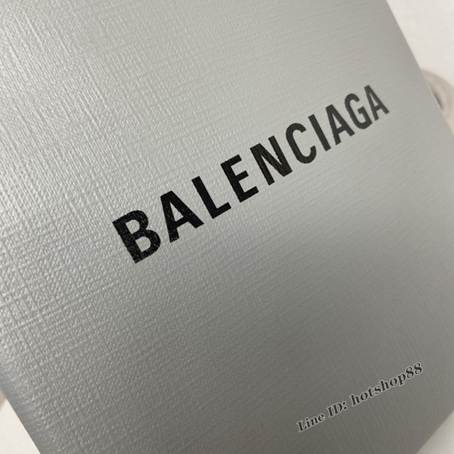 Balenciaga專櫃爆款牙籤紋小牛皮手提購物袋 巴黎世家小號方形購物包 fyj1096